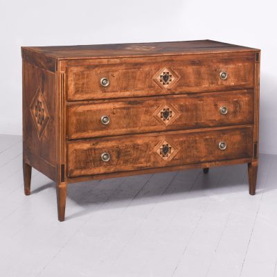 Impressive Large 18th Century Rustic North Italian Walnut Commode Antique Cabinets 3