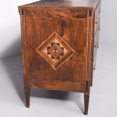 Impressive Large 18th Century Rustic North Italian Walnut Commode Antique Cabinets 8