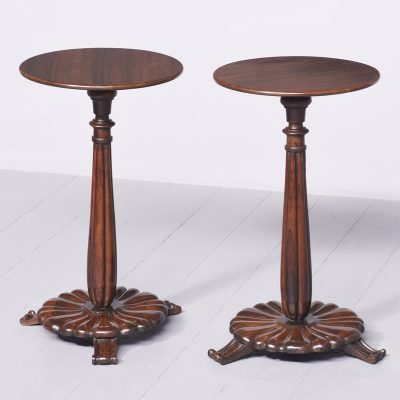 Rare Pair of Neat-Sized Rosewood Victorian Occasional or Wine Tables Antique Furniture 3