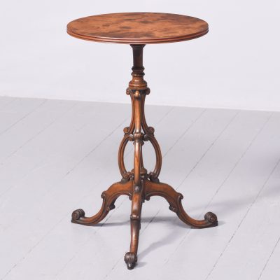 Mid-Victorian Burr Walnut Occasional Table Antique Furniture 3