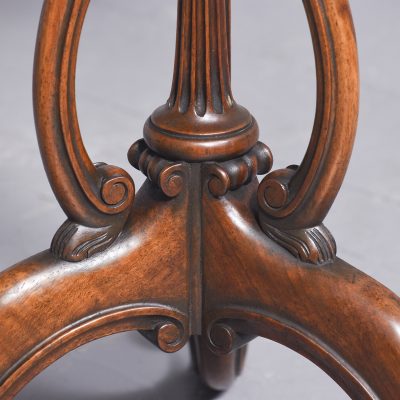 Mid-Victorian Burr Walnut Occasional Table Antique Furniture 8