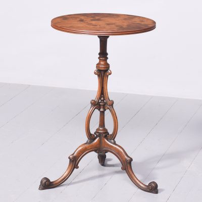 Mid-Victorian Burr Walnut Occasional Table Antique Furniture 10