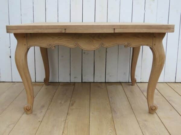 Bleached Oak French Extending Dining Table bleached oak Antique Desks 10