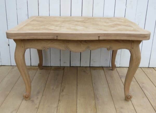 Bleached Oak French Extending Dining Table bleached oak Antique Desks 5