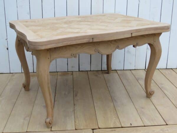 Bleached Oak French Extending Dining Table bleached oak Antique Desks 13