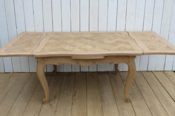 Bleached Oak French Extending Dining Table bleached oak Antique Desks 12