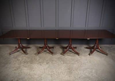 Mahogany 6 Pillar Extending Dining Table by William Tillman Antique dining Antique Furniture 6