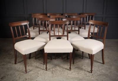 Set of Twelve Georgian Mahogany Dining Chairs Antique dining chairs Antique Chairs 3