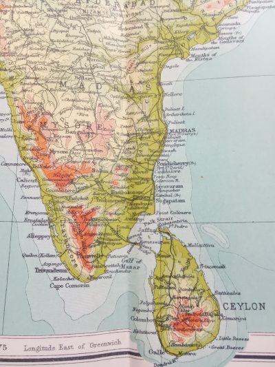 RARE 120 year old Map British INDIA Raj includes Railway Stations Colour 1904 - Image 6