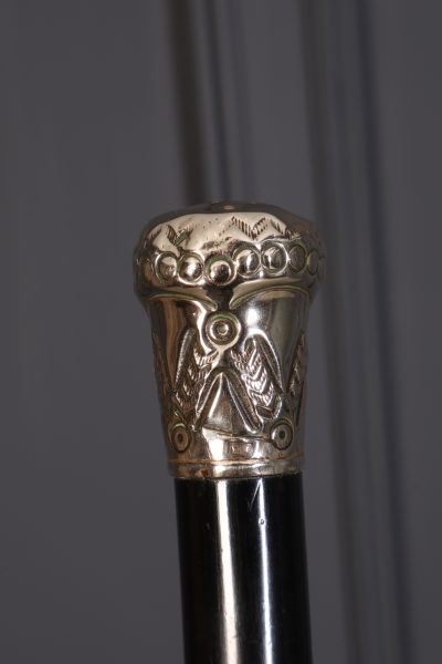 Ebony & Silver Walking Stick Cane Walking cane Antique Collectibles 4