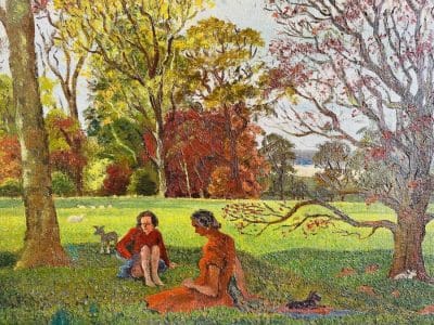 Original oil on canvas 'Springtime' by Hugh Griffiths 1916-2005. Signed and dated 1950. - Image 2