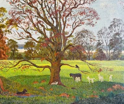 Original oil on canvas 'Springtime' by Hugh Griffiths 1916-2005. Signed and dated 1950. - Image 3