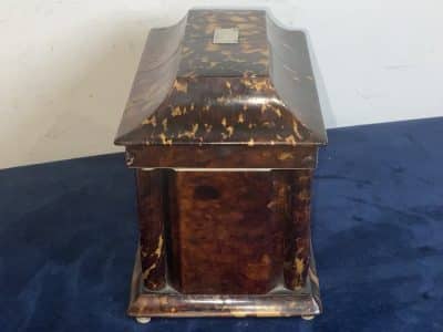 TORTOISE SHELL TEA CADDY CIRCA 1750’s Antique Boxes 5