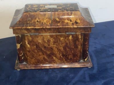 TORTOISE SHELL TEA CADDY CIRCA 1750’s Antique Boxes 6