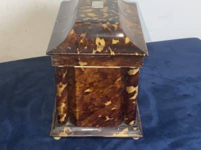 TORTOISE SHELL TEA CADDY CIRCA 1750’s Antique Boxes 7