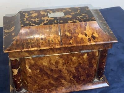 TORTOISE SHELL TEA CADDY CIRCA 1750’s Antique Boxes 9