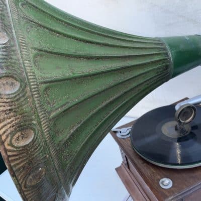 Gramophone with Horn Oak cased Circa 1920’s - Image 5