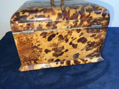 Tortoise Shell Tea Caddy Antique Boxes 6