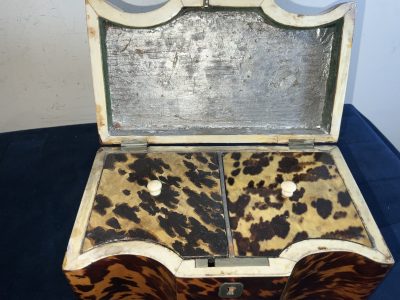 Tortoise Shell Tea Caddy Antique Boxes 11