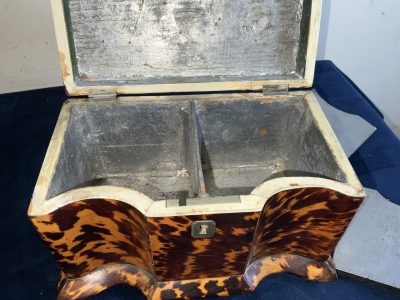 Tortoise Shell Tea Caddy Antique Boxes 13