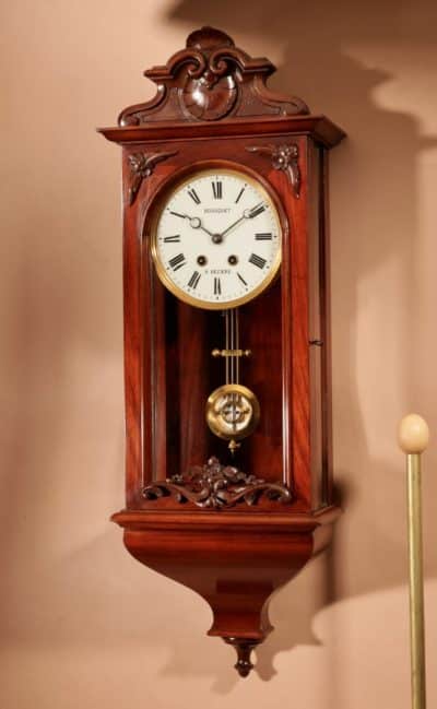 Magnificent Rare French Mahogany Regulator Circa 1850-70 Regulator Antique Clocks 3