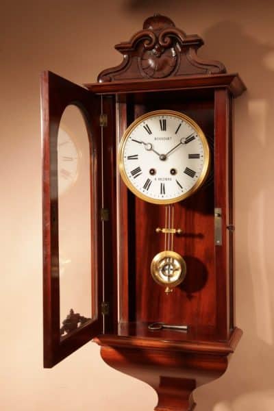 Magnificent Rare French Mahogany Regulator Circa 1850-70 Regulator Antique Clocks 6