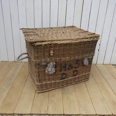 1920's English Wicker Laundry Basket