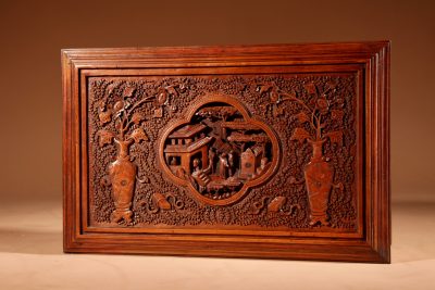 Chinese Canton Large Very Fine Carved Wooden Box Circa 1900 Asian Antiques, Antique Boxes 7