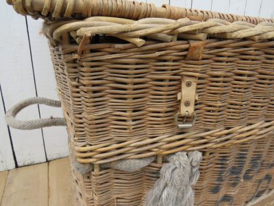 1920's English Wicker Laundry Basket - Image 10