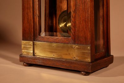 Art Nouveau/Deco Gustav Serrurier-Bovy (1858-1910) A Rare Oak And Brass Clock Garniture, Circa 1900-10. - Image 7