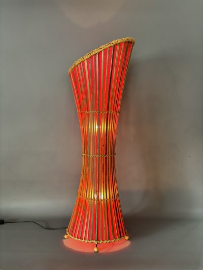 Mid Century Bamboo Floor Lamp c1960s floor lamp Antique Lighting 3