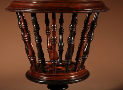 A Beautiful Walnut And Ebonised Tea Stove Bucket/Peat Bucket Planter/Jardinière. planter Antique Furniture 6