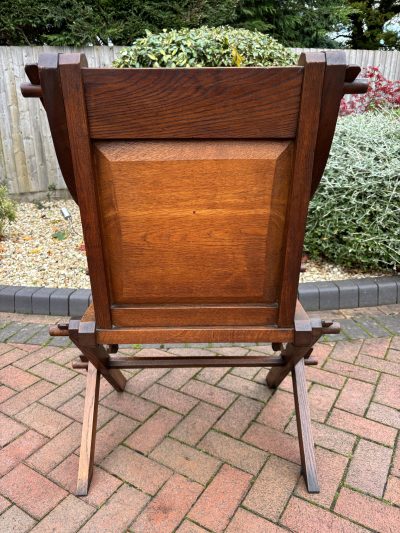 Glastonbury Carved Oak Armchair c1880 church Antique Chairs 6