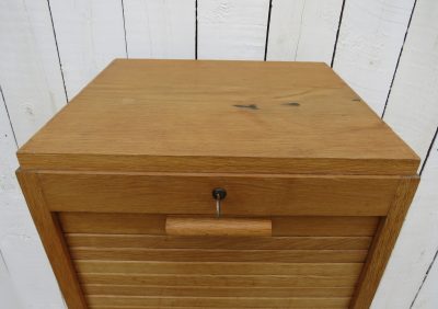 French Oak Tambour Front Filing Cabinet Antique Cabinets 7