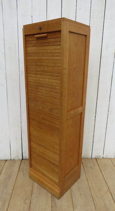 French Oak Tambour Front Filing Cabinet Antique Cabinets 6