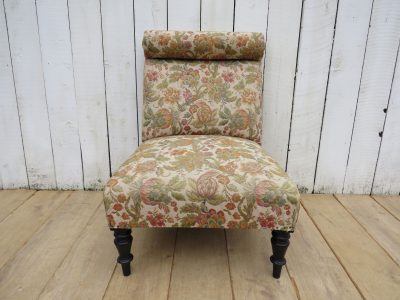 Antique French Scroll Top Napoleon III Slipper Chair Antique Chairs 4