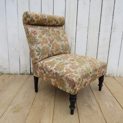 Antique French Scroll Top Napoleon III Slipper Chair Antique Chairs 3