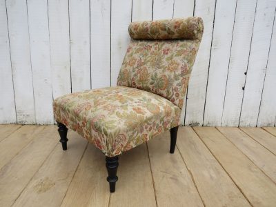 Antique French Scroll Top Napoleon III Slipper Chair Antique Chairs 10