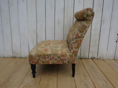 Antique French Scroll Top Napoleon III Slipper Chair Antique Chairs 7