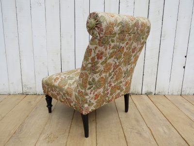 Antique French Scroll Top Napoleon III Slipper Chair Antique Chairs 5