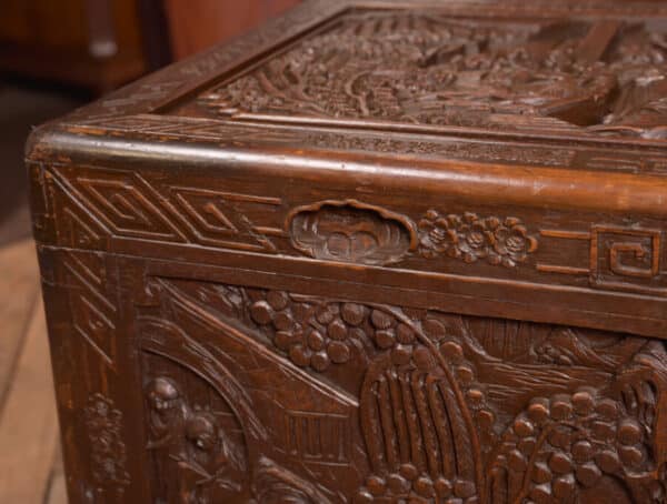 Carved Camphor Wood Blanket Box SAI2484 Antique Boxes 6