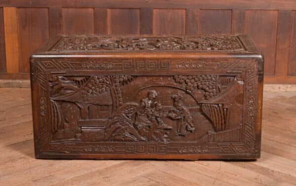 Carved Camphor Wood Blanket Box SAI2484 Antique Boxes 10