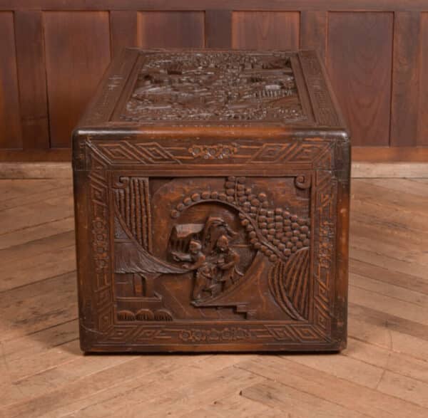 Carved Camphor Wood Blanket Box SAI2484 Antique Boxes 9