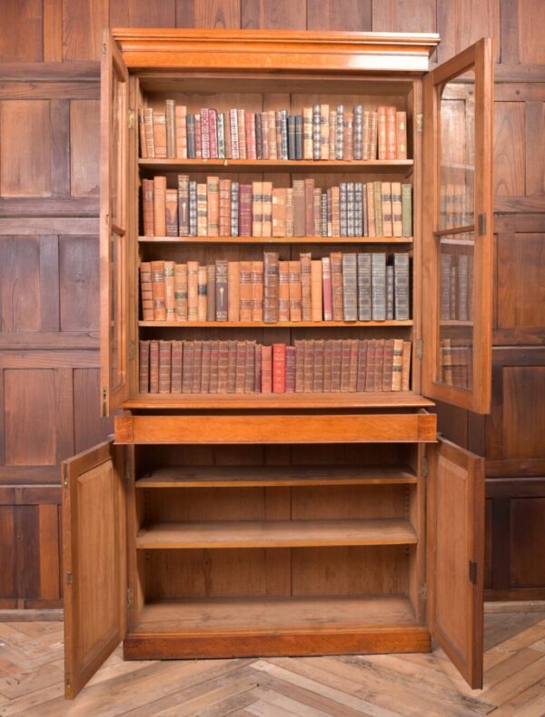 Superb Victorian Honey Oak 2 Door Cabinet Bookcase SAI1948 - Image 6