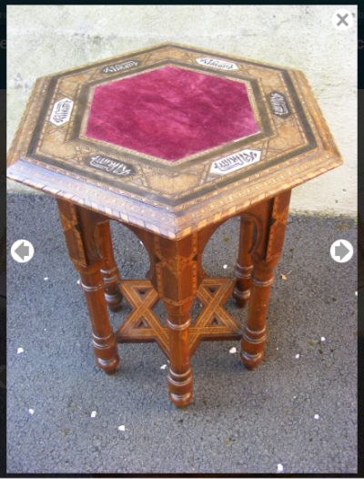 Stunning & Rare Diminutive Alhambra Table c1910 or earlier Liberty & Co. islamic Antique Furniture 3