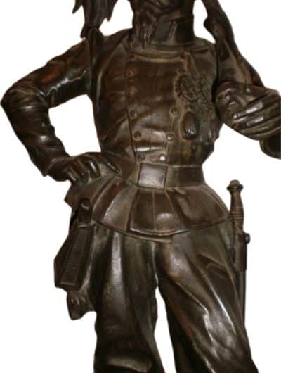 19th Century Large American Confederate Soldier Sculpture 19th century Antique Sculptures 6