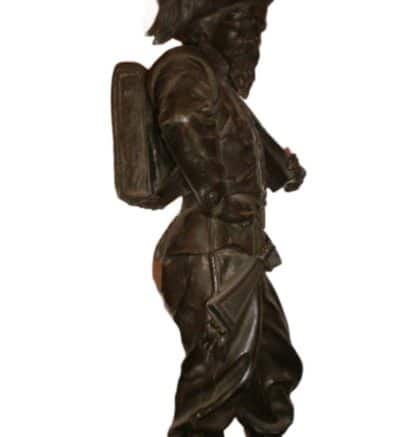 19th Century Large American Confederate Soldier Sculpture 19th century Antique Sculptures 7