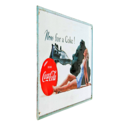 Vintage COCA COLA Advertising Sign, 1980s Antique Collectibles 4