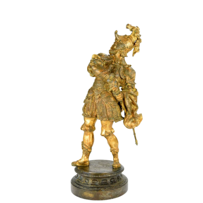 Antique Gilded Statue of Soldier Antique Sculptures 4