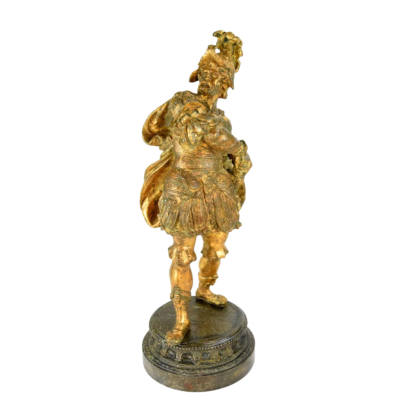 Antique Gilded Statue of Soldier Antique Sculptures 5